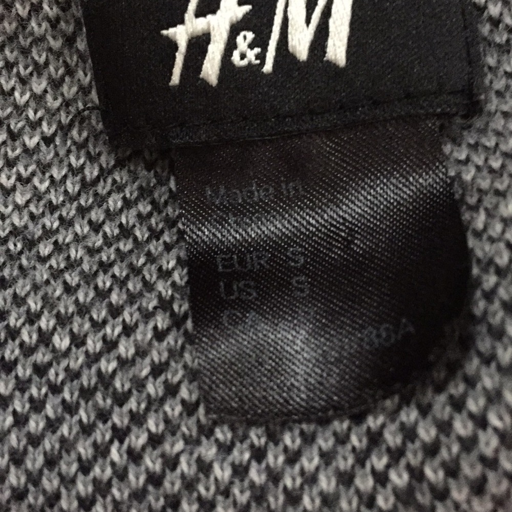 H&M Black Grey And White Color Block Sweater - image 3